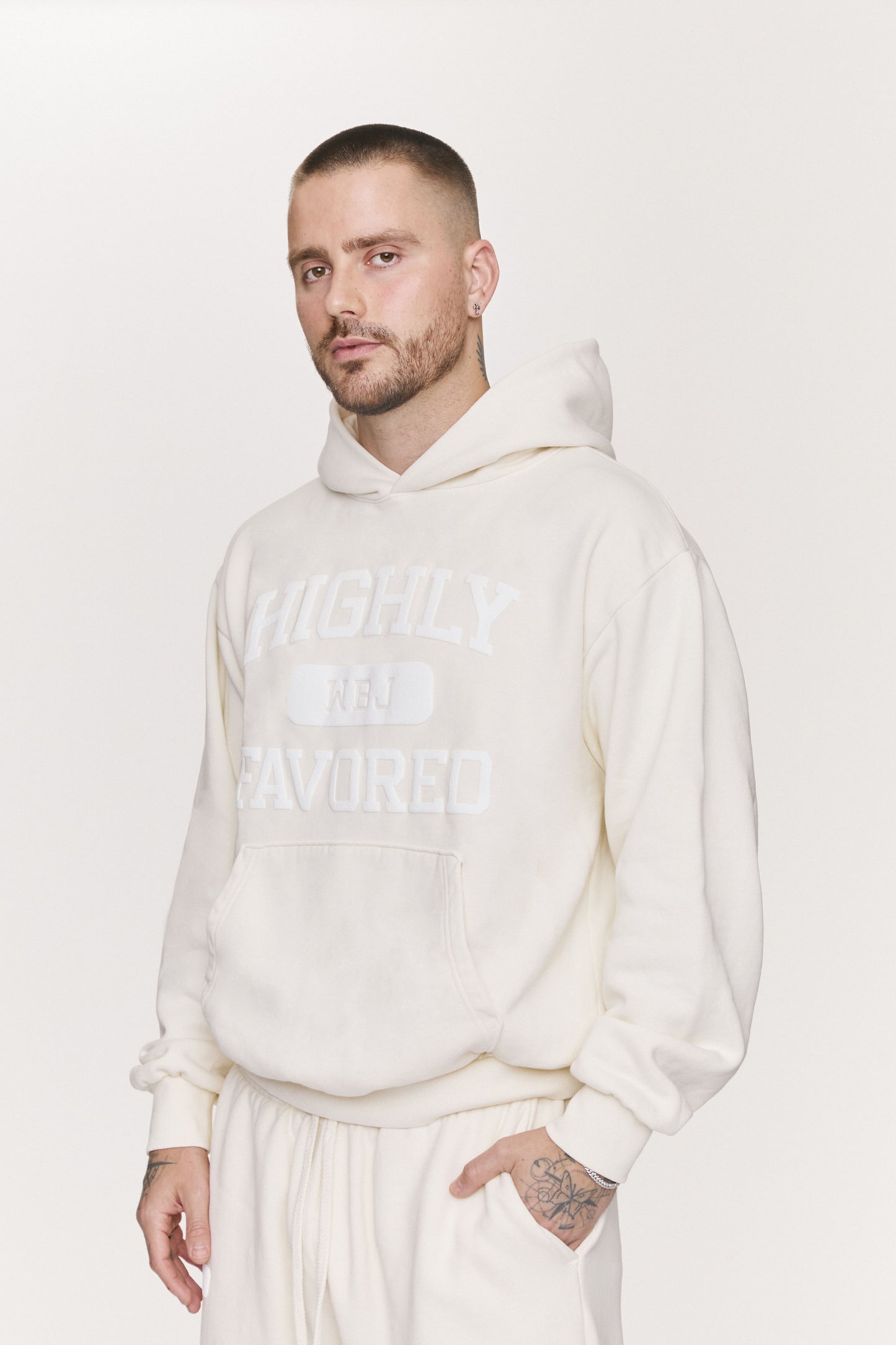 Highly Favored Hoodie (Cream)