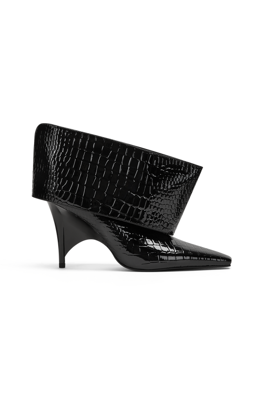 REV CUFF HEEL BLACK CROCO