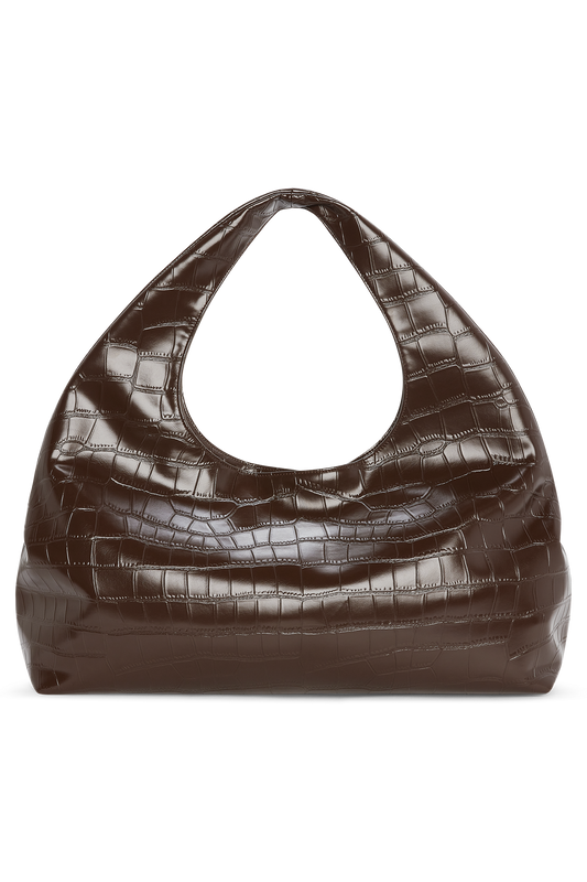 LARGO TOTE BROWN CROCO