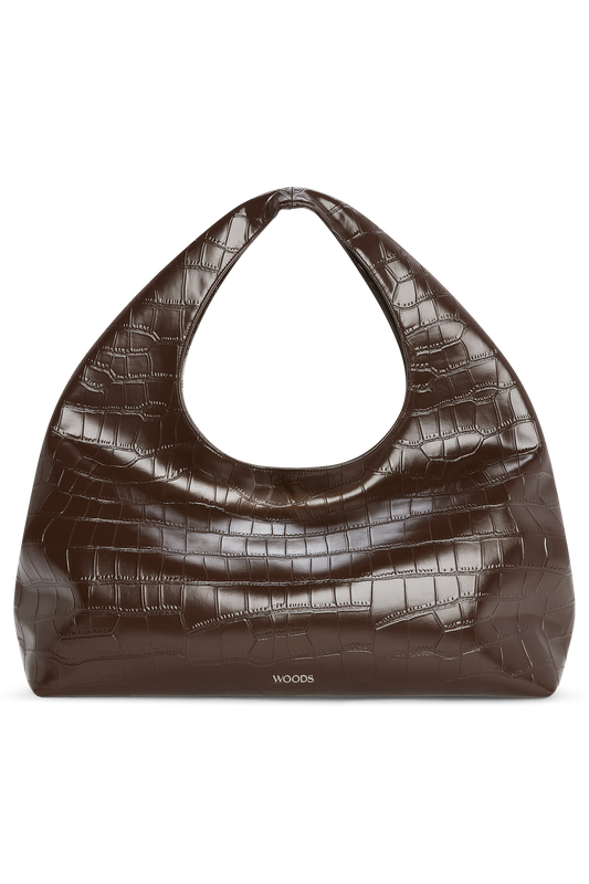 LARGO TOTE BROWN CROCO
