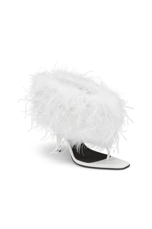 Stunt Sandal White Feather