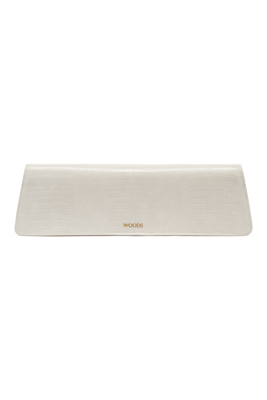 Tux Clutch Off-White Croco