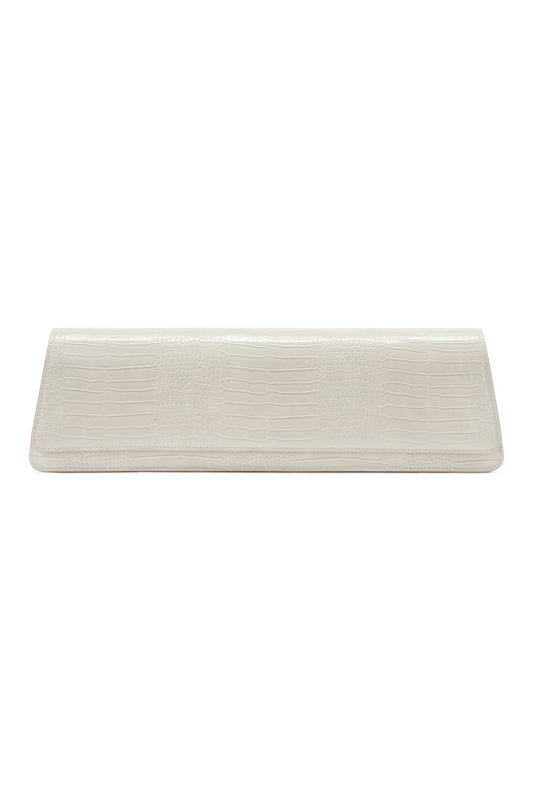 Tux Clutch Off-White Croco