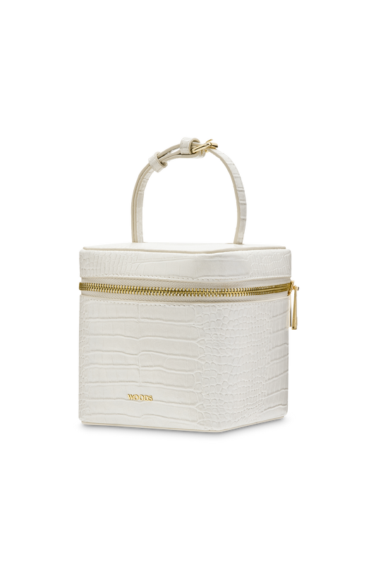 Box Purse Off-White Croco