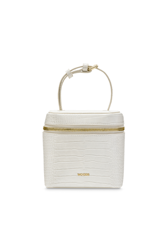 Box Purse Off-White Croco