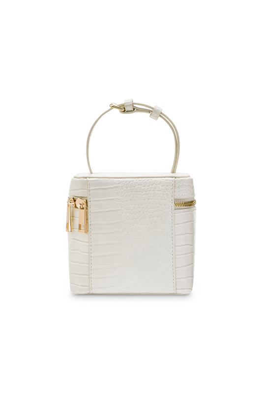 Box Purse Off-White Croco