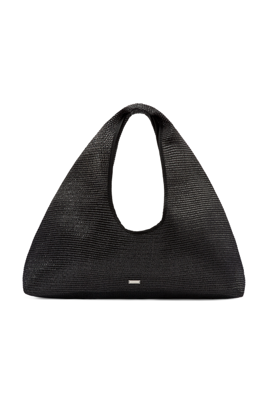Largo Beach Tote Black Raffia