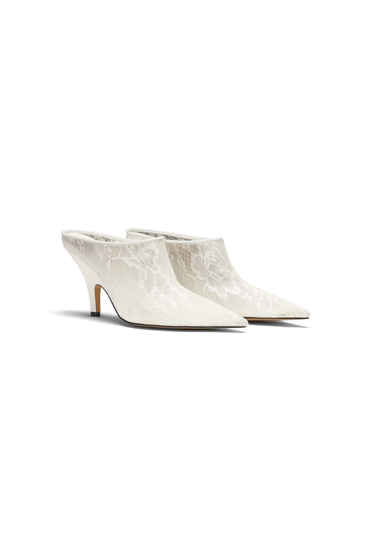 Icon Heel White Lace
