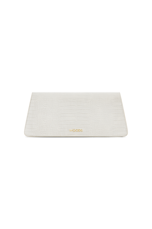 Tux Clutch Mini Off-White Croco