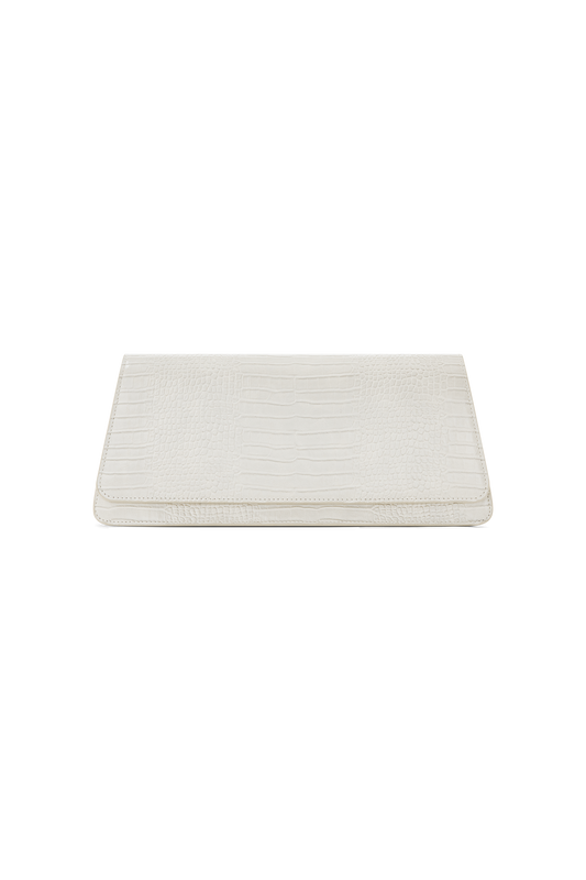 Tux Clutch Mini Off-White Croco