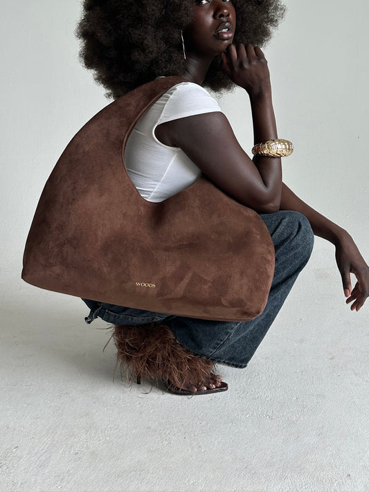 LARGO TOTE BROWN SUEDE