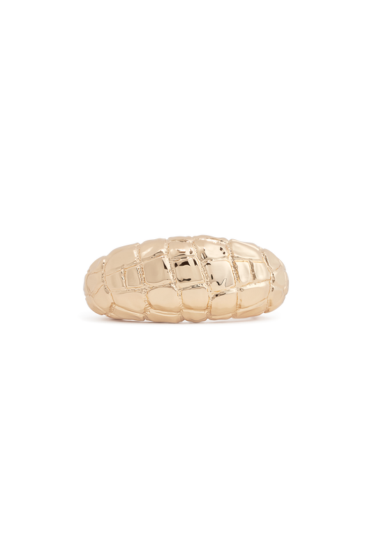 JUMBO CUFF GOLD CROCO