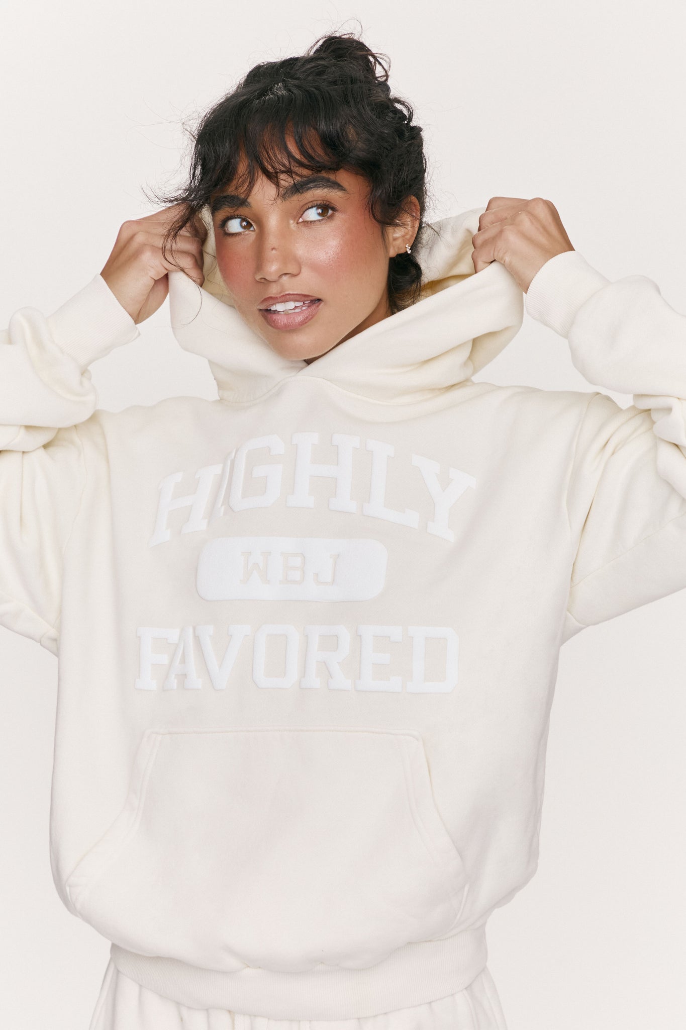 Highly Favored Hoodie (Cream) – Woods by Jordyn
