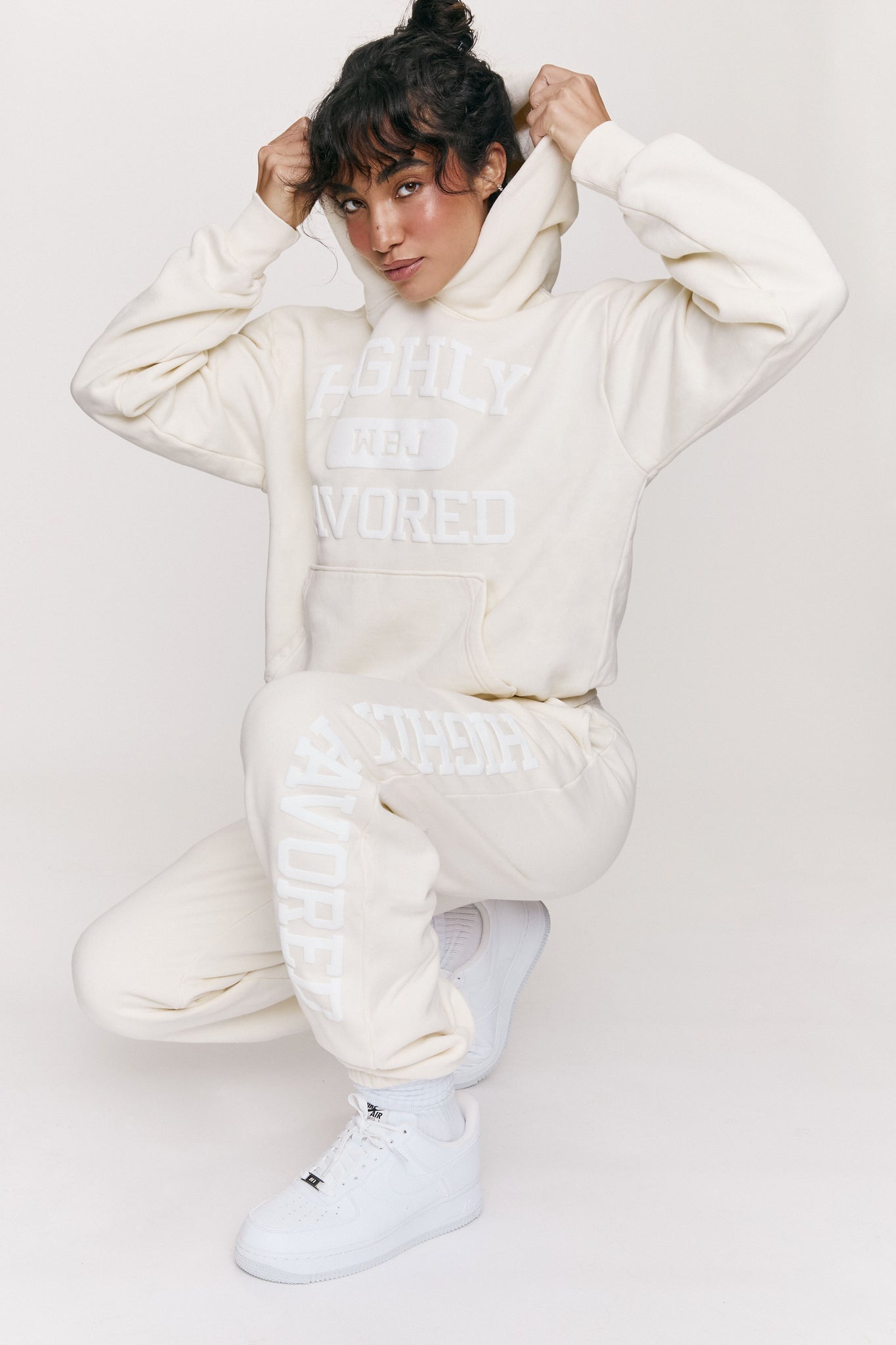 Highly Favored Hoodie (Cream) – Woods by Jordyn