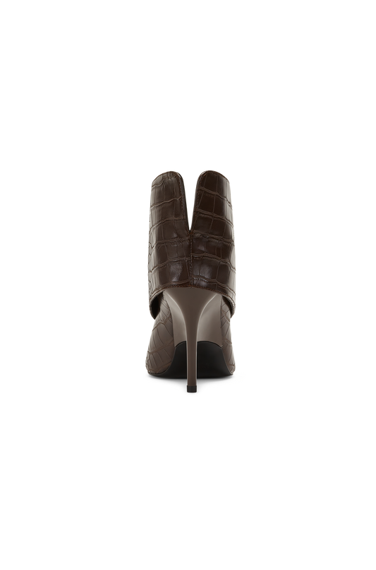 REV CUFF HEEL BROWN CROCO