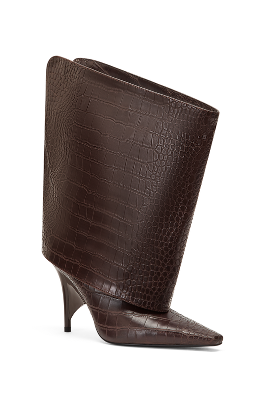 REV MIDI BOOT BROWN CROCO