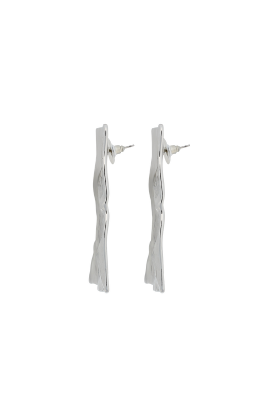 SILVER TEXTURED EARRING