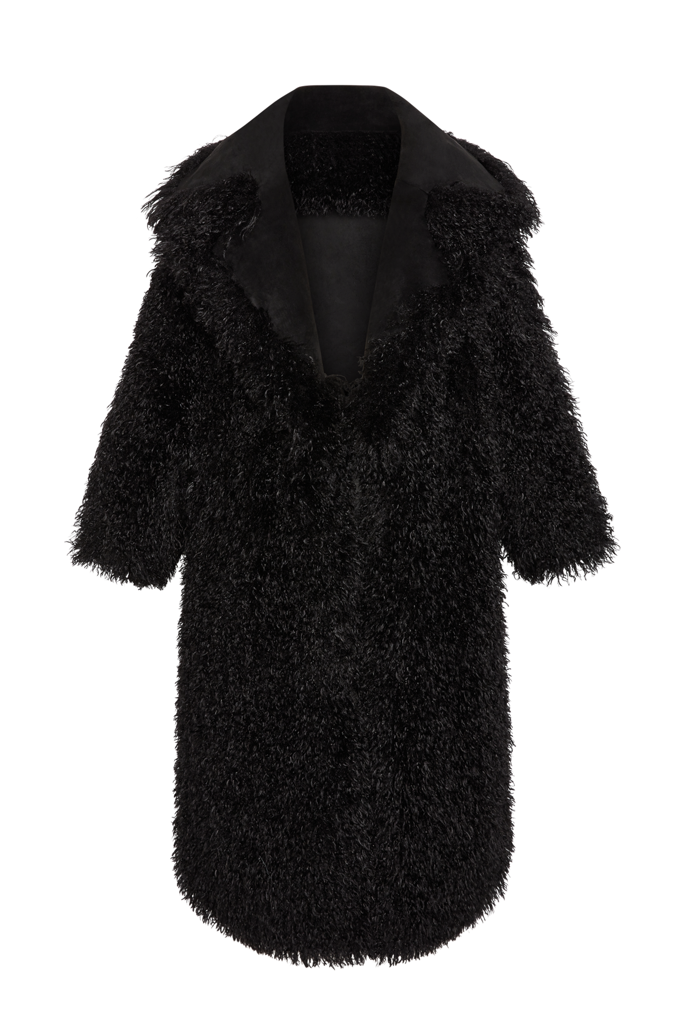 Mongolian Faux Fur Jacket Midnight M/L